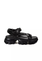 Prada Prada Padded Logo Sandals - PRADA - Black