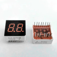 10Pcs 0.3 Inch 13 Pins ELD-337HDB C-C 2 Digits Bits Red LED Digital Seven Segments Display Digitron Common Cathode