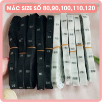 Tem cỡ quần áo, Mác size số 80 đến 120, Tag size quần áo thời trang, Mác dệt size số