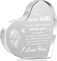 Gifts for Girlfriend Girlfriend Birthday Gift Ideas To My Girl Heart Shaped Acrylic Block - Annivers