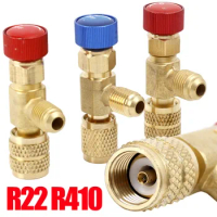 R410a R22 Refrigeration Tool Air conditioning Safety Valve Adapter Fitting Refrigeration Charging Copper Adapter For R410A