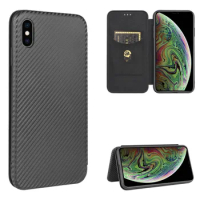 For Apple iPhone XS Case Luxury Carbon Fiber Skin Magnetic Adsorption Case For Apple iPhone XS Max X S iPhoneXS Phone Bag