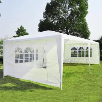 10' x 20' Large Party Tent, Event Shelter Gazebo Canopy with 4 Removable Side Walls for Weddings, Picnic, White
