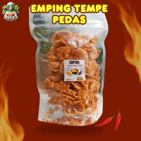 Kerupuk Tempe Pedas Daun Jeruk Umi Asrad Snack Asin Cemilan Goreng Kering Singkong Emping Tempe