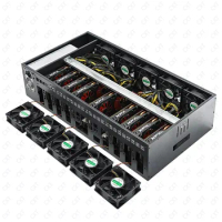 Brand New X79 Server Case 60MM 9 GPU 3060ti Mainboard 2500W PSU Graphics Open Air Rack server cases