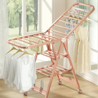 Aluminum alloy drying rack, floor-to-ceiling folding indoor clothes pole, household drying rack, balcony, outdoor rack, drying q