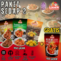 [Gratis 1 Laoek] Paket Sedap 2 - Laoek Poetra Bangsa | Rendang Sapi / Sambal Cumi / Gulai Daging Sap