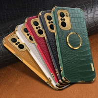 Poco F3 Case Peatkop Crocodile Pattern Leather Cover For Xiaomi Poco X3 NFC F3 F4 GT Xiomi Pocophone F2 M3 M4 X4 Pro 5G Cases