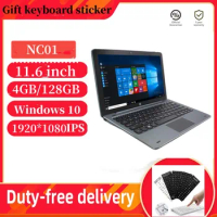 Windows 10 Home NC01 11.6'' Quad Core 4GB RAM 128GB ROM Tablet PC With Pin Docking Keyboard Sticker 1920*1080IPS Mini Laptop