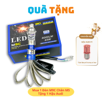 Đèn Pha Bi Cầu Siêu Sáng M9C ZED LIGHT 45W Có 2 Chân M5 & H4 Lắp Dream, Wave, Sirius, Exciter, SH Mo