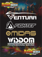 CUTTING STICKER Hardcase Box Audio Fighter Midas.Stiker Variasi Sound System Ventura Wisdom