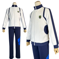 ชุดคอสเพลย์ Uniform, Blue Lock, ชุดฟุตบอล Isagi, สีฟ้า, เหมาะสำหรับปาร์ตี้ฮาโลวีนและชุดกีฬา