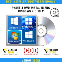 DVD Bootable windows 7 8 10 11 al in one paket lengkap