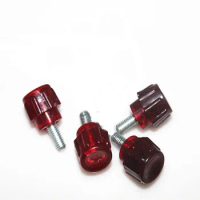 M4 Plastic Thumb Steps Screw Machine Decoration Screws Red head Bolts 10-40mm Length