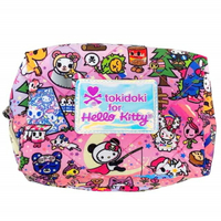 小禮堂 Hello Kitty x tokidoki 鋪棉化妝包 (粉紫滿版款)