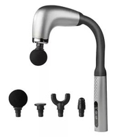 U型彎鉤筋膜槍電動按摩靜音肌肉放鬆健身加長捶背液晶多檔