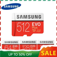 100%SAMSUNG Original EVO Plus MicroSD Card 128G Flash Memory Card 32GB 64GB TF Card 256gb 512G Class 10 UHS-I High Speed Microsd