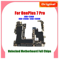 Unlocked Main Board For OnePlus 7Pro 7 PRO 128GB 256GB Mainboard Motherboard With Chips Circuits Flex Cable Logic Board