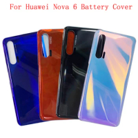 Battery Case Cover Rear Door Housing For Huawei Nova 6 Nova 6 5G Back Cover with Logo Repair Parts