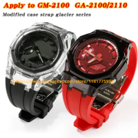 Modification Kit Jelly Transparent Case for GM-2100 GA-2100/2110 GAB2100 Rubber Strap Resin Watch Accessories wholsesale