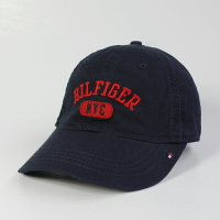 美國百分百【Tommy Hilfiger】帽子 TH 配件 棒球帽 遮陽帽 鴨舌帽 老帽 電繡LOGO 深藍 Ai53
