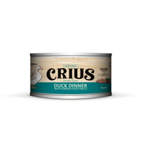 【CRIUS 克瑞斯】天然紐西蘭無穀貓用主食餐罐-低敏鴨 90G/24罐