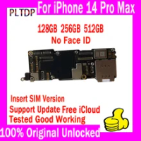 For iPhone 14 PRO MAX Motherboard 128GB/ 256GB/512G Plate With /No Face ID Logic Board NO ID Account Original Unlock Motherboard