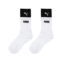 【PUMA】襪子 Fashion 黑 白 長襪 高筒 穿搭襪 撞色 單雙入(BB1422-02)