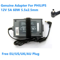Genuine AA24750L-001 12V 5A 60W 5.5x2.5mm MW115RA1200N05 AC Adapter For PHILIPS RESPIRONICS Power Supply Charger
