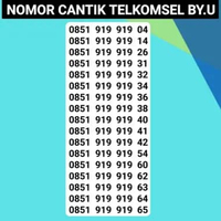 NOMOR CANTIK BYU by.U TELKOMSEL BYU B.YU BYU Seri kembar 0851 919 919 60