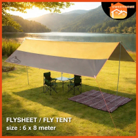 On Sale EcoSport Waterproof Flysheet Set Big Tarp 6x8 / 4.4x6 Meter Canopy Camping Camp Tent Khemah 