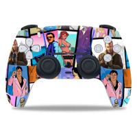For PS5/Playstation 5 GTA Game Style 1 PCS Controller PVC Skin Vinyl Sticker Decal Cover Dustproof Protective Sticker