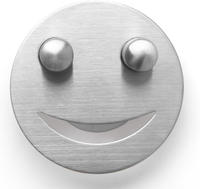 Stainless Steel Smiley Face Sponge Daddy Holder Brushed Silver Sink Caddy Organizer with Suction Cup