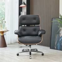 Genuine Leather Office Chair Modern Minimalist Computer Chair Single Seat Nordic Light Luxuxry Boss Chair Rotate Chaise Lounges