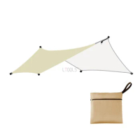 3x4m Large Coating Tarp Waterproof Hexagonal Awning Camping Outdoor Shade Tarpaulin Tent Shelter Sunshade Flysheet