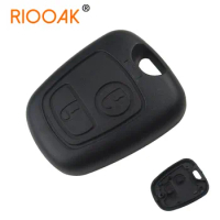 Car Key Shell Fob Cover Replacement 2 Button Remote Blank Cover Case For Peugeot 107 206 207 306 307 407 Citroen No Blade