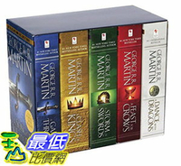 [106美國直購] 權利遊戲 Game of Thrones 5-copy boxed set (George R. R. Martin Song of Ice and Fire Series)