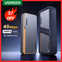 UGREEN 40Gbps NVMe SSD Case SSD Enclosure M.2 to USB4.0 Adapter for M.2 NVME PCIE Built-in Cooling Vest Aluminum Case