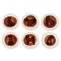 日本ARTHA柴犬造型凹凸陶瓷醬油碟調味盤AR06041系列(死皮賴臉/跑/找東西/坐/停/回頭)沾醬油皿小碟子