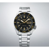 SEIKO 精工錶 5 Sports 4R36-16D0D(SRPK99K1) SKX 復刻潛水風格機械男錶 黑x金 42.5mm_SK037