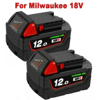 For Milwaukee 48-11-1852 M18 LITHIUM XC Extended Capacity 12Ah Battery for Milwaukee 48-11-1850 48-11-1840 Cordless Power Tools