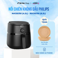 Nồi Chiên Không Dầu Philips NA120/00 Dung tích 4.2L NA130/00 (6.2L) Với 12 chức năng nấu kết nối app