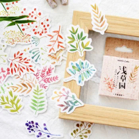 44pcs leaves in four season design sticker as Gift Tag Christmas gift Decoration scrapbooking DIY Sticker