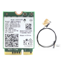AX201 AX201NGW WiFi Card with 2XAntenna M.2 CNVio2 2.4 Ghz/5Ghz WiFi 6 3000Mbps Bluetooth 5.1 WiFi Adapter for Win10