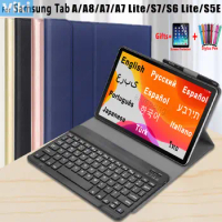 Keyboard Case for Samsung Galaxy Tab A8 2021 10.5 8.0 A7 2020 10.4 A7 Lite A Case Keyboard for Samsung Tab S7 S6 Lite S5E Cover