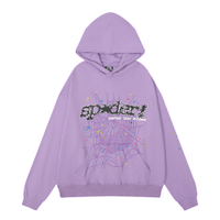 LZD Young   รุ่นเดียวกับดารา Sp5der 555555 Pink Hoodie เทอร์รี่เสื้อกันหนาวผู้ชายและผู้หญิงเสื้อมีฮู