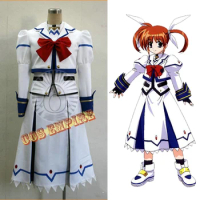 Anime Cosplay Costume Magical Girl Lyrical Nanoha Nanoha Takamachi Dress Girl Dress