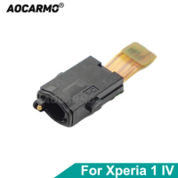 Aocarmo For Sony Xperia 1 IV XQ-CT72 Earphone Jack Headset Hole Connector Audio Ribbon Flex Cable Repair Part