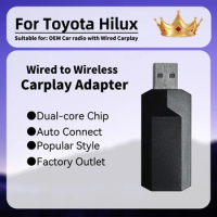 Smart AI Box Car OEM Wired Car Play To Wireless Carplay Plug and Play New Mini Apple Carplay Adapter for Toyota Hilux USB Dongle