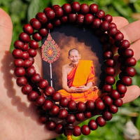ประคำ108 หลวงปู่ศิลา สิริจันโท สร้อยประคำไม้108เม็ด(พร้อมรูปหลวงปู่)